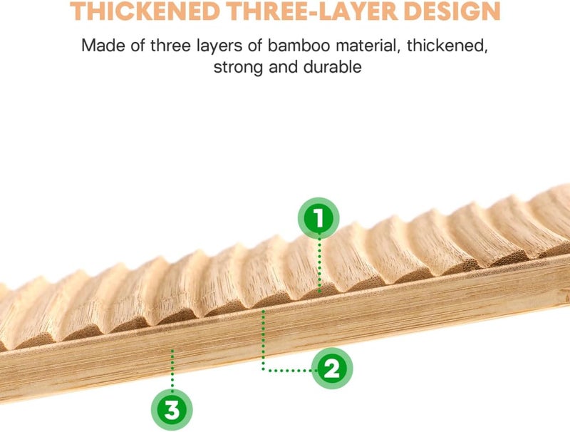 BESTYASH Nanzhu Laundry Board - Eco-Friendly Bamboo Washboard for Hand Washing Clothes Portable and Lightweight Design Ideal for Travel and Camping Non-Slip Surface 15.75X5.91X0.71 Inches - Image 3